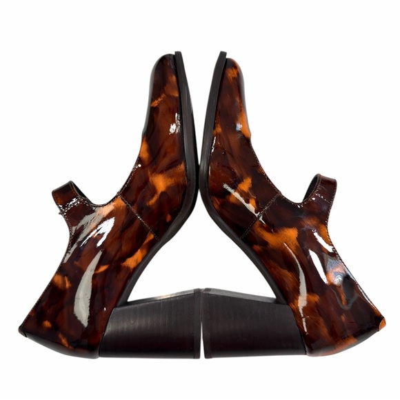 Seychelles Play Pretend Tortoise Brown Patent Mary Jane Pumps Size 8M - Picture 7 of 16